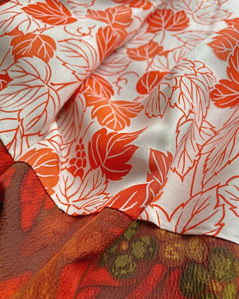 Orange Leaves Haori Kimono Jacket Haori