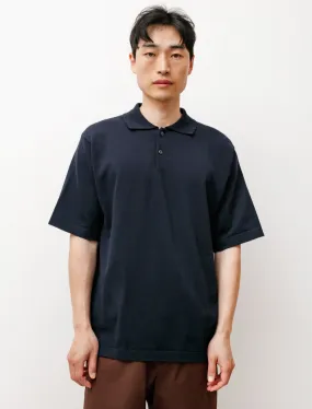 Organic Cotton Polo Sweater Navy