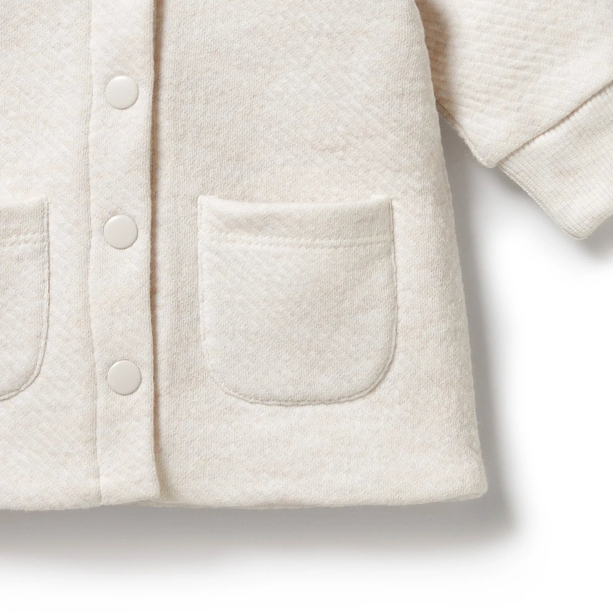 Organic Cotton Quilted Jacket | Oatmeal