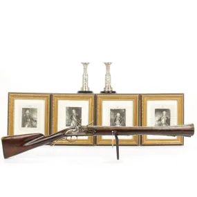 Original 1798 Battle of the Nile Set- French Blunderbuss, British Naval Candlesticks and Prints