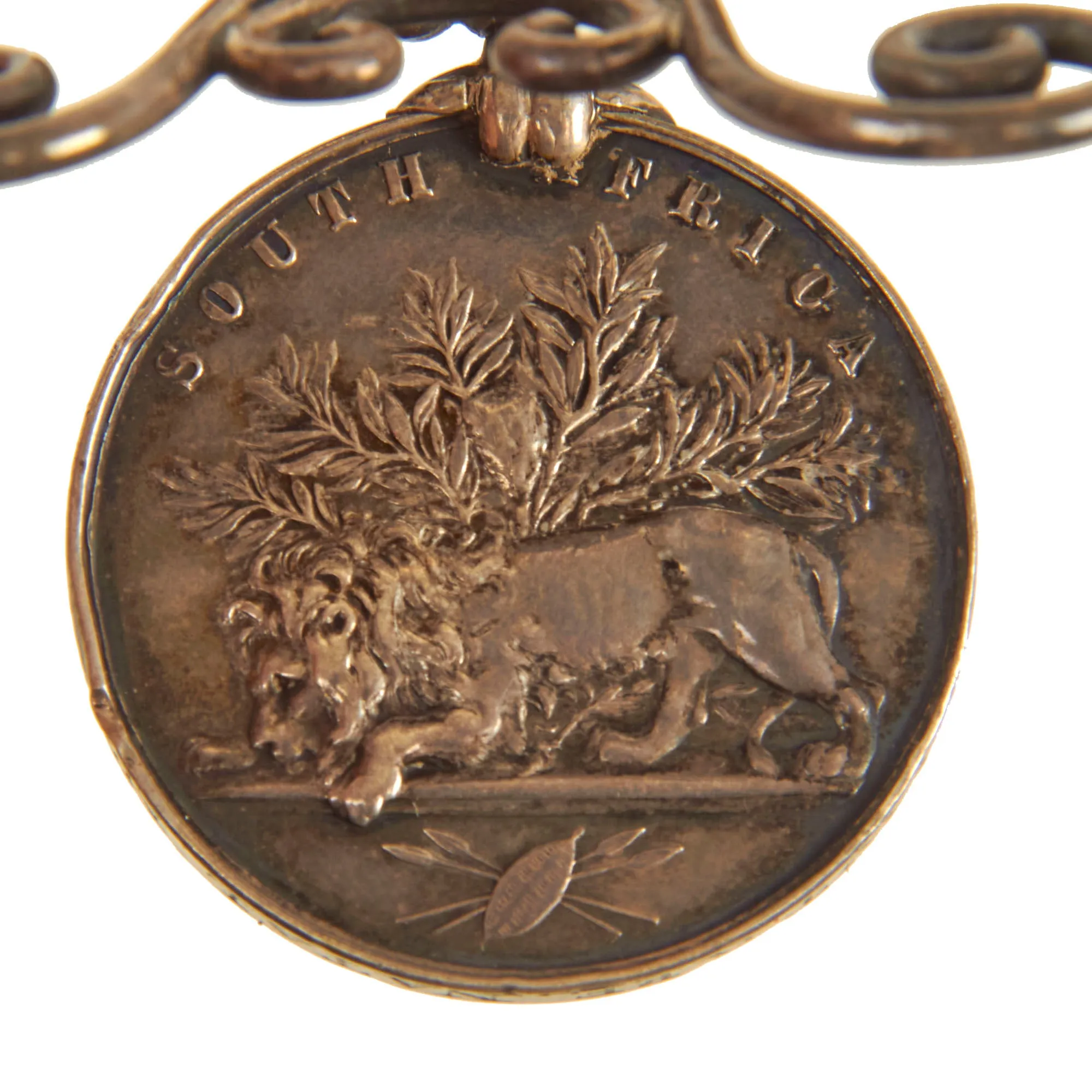 Original British Anglo-Zulu War Rim Engraved  South Africa Medal with 1879 Clasp Named to Trooper W.J.E. Bawtree, Natal Mounted Police