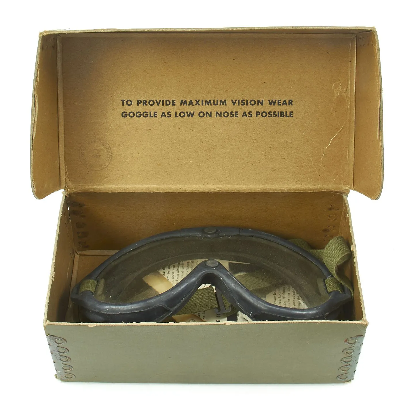 Original U.S. WWII Army Air Forces Aviator A-11 Flight Helmet with K-14 Earphones and M-1944 Goggles in Case