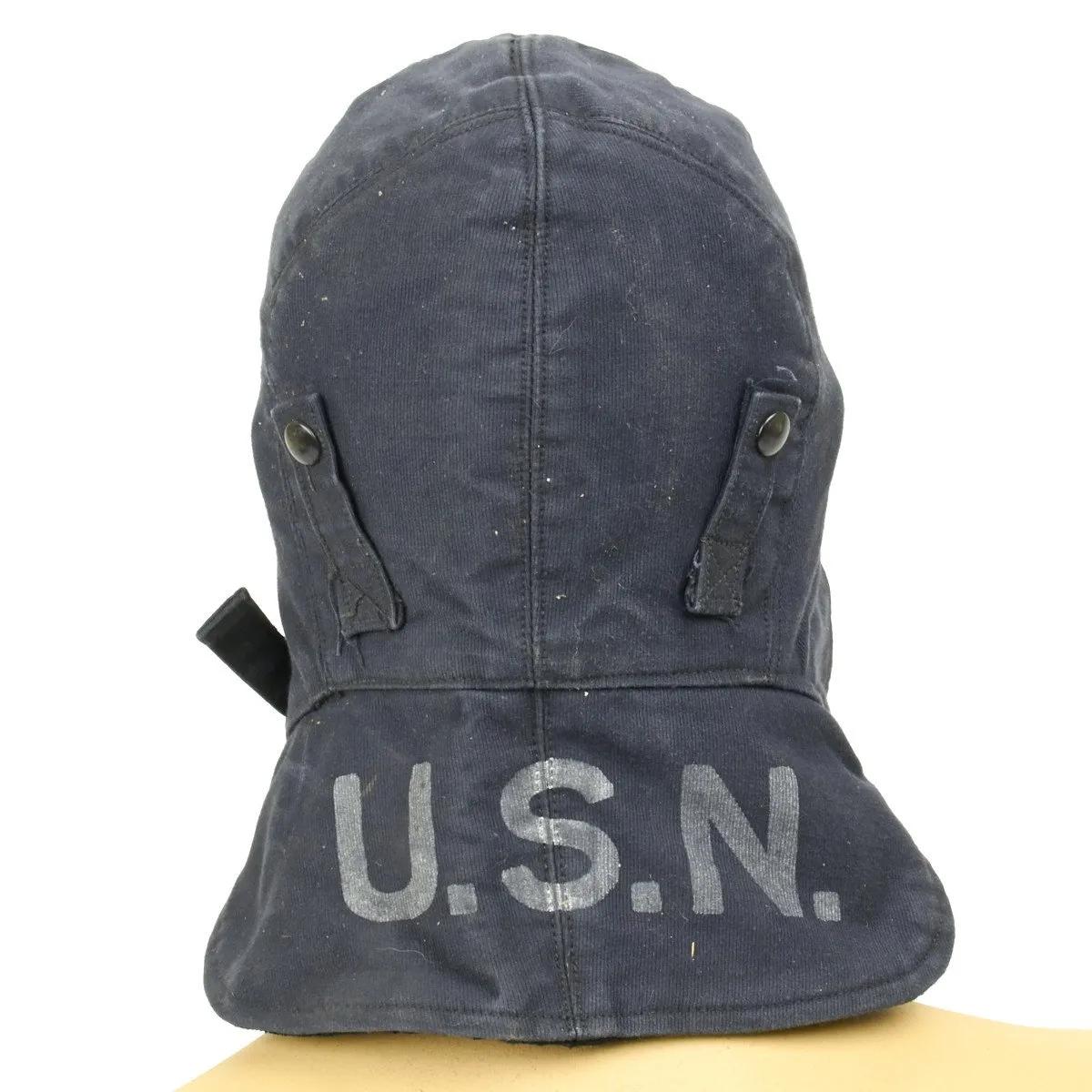 Original WWII U.S.N Foul Weather Deck Cap - U.S. Navy Blue