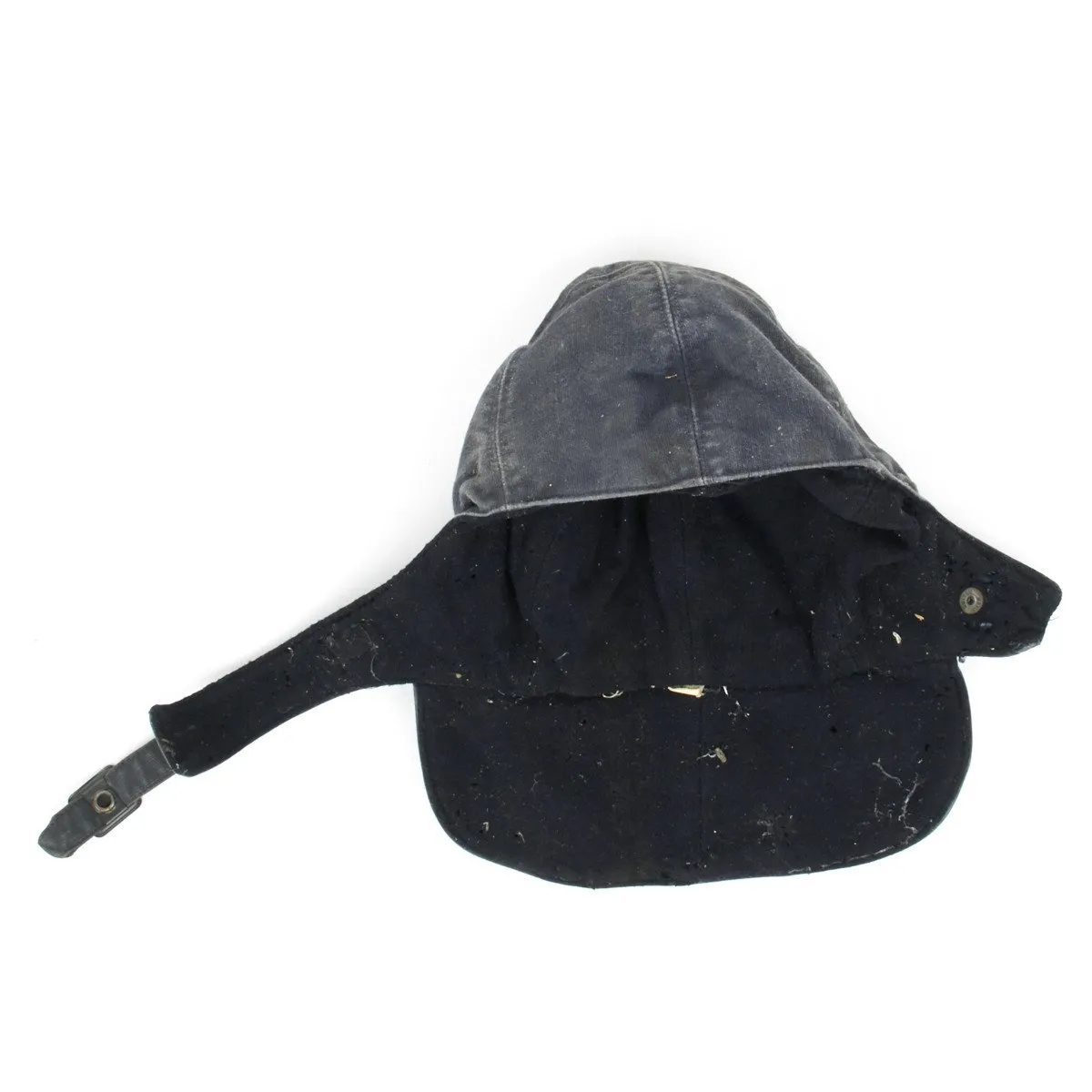 Original WWII U.S.N Foul Weather Deck Cap - U.S. Navy Blue