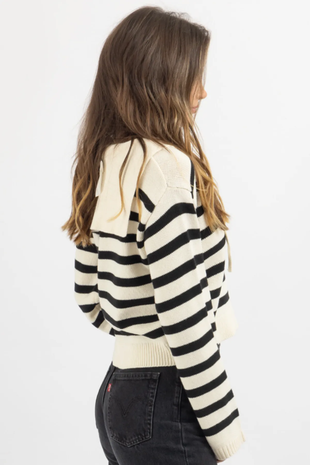 OUT EAST LACE-UP SWEATER