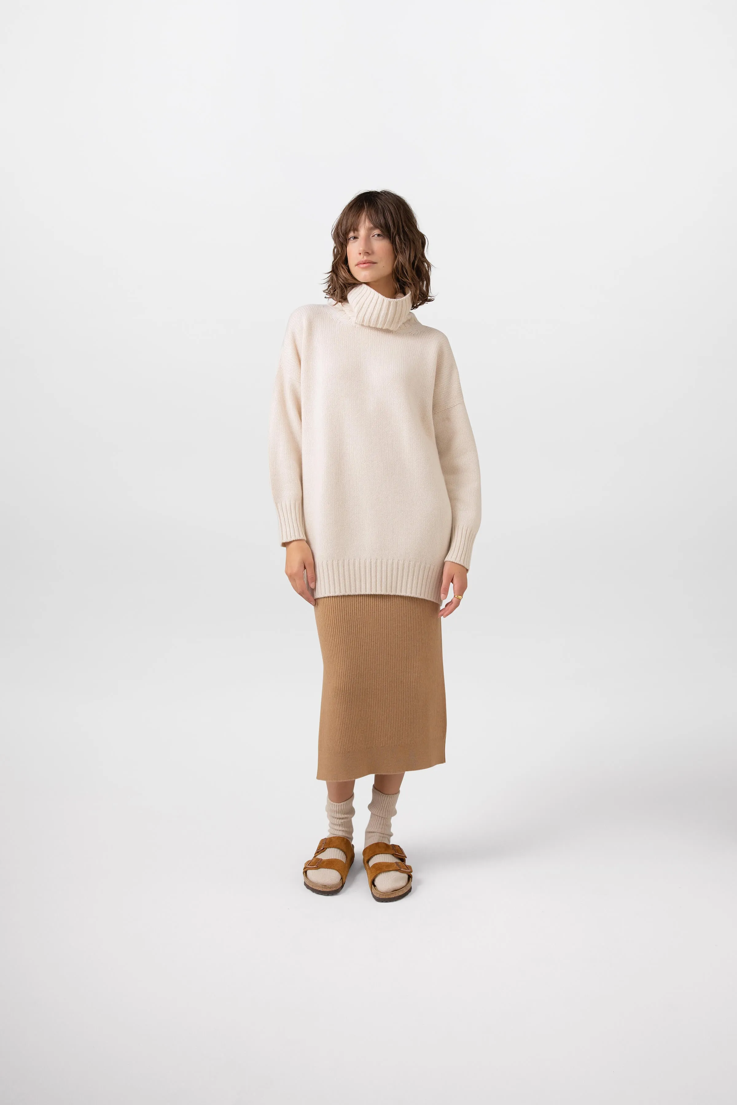 Oversized Cashmere Roll Neck