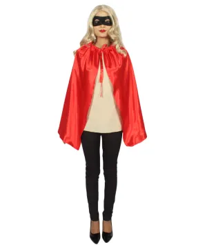 Party Cape with Mask Set Costume | Child's Superhero Red Cosplay