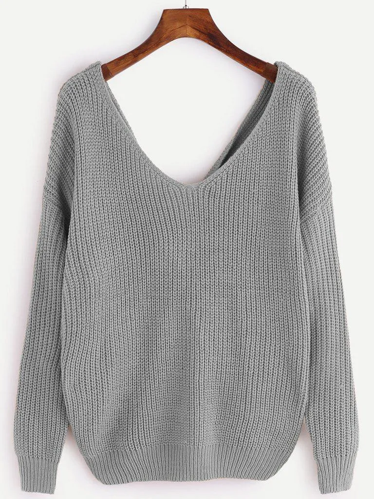 Pearl Beading Twist Infinity Sweater