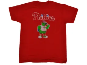 Philadelphia Phillies SAAG Youth Red Character Mascot Logo Cotton T-Shirt