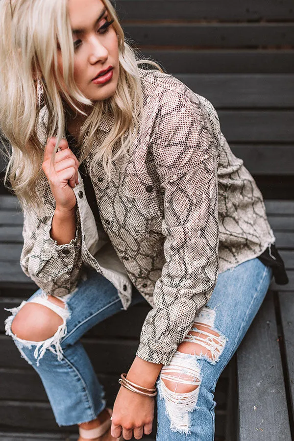 Pop Culture Snake Print Jacket