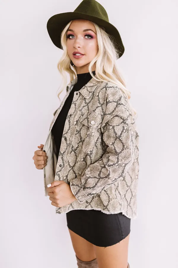 Pop Culture Snake Print Jacket