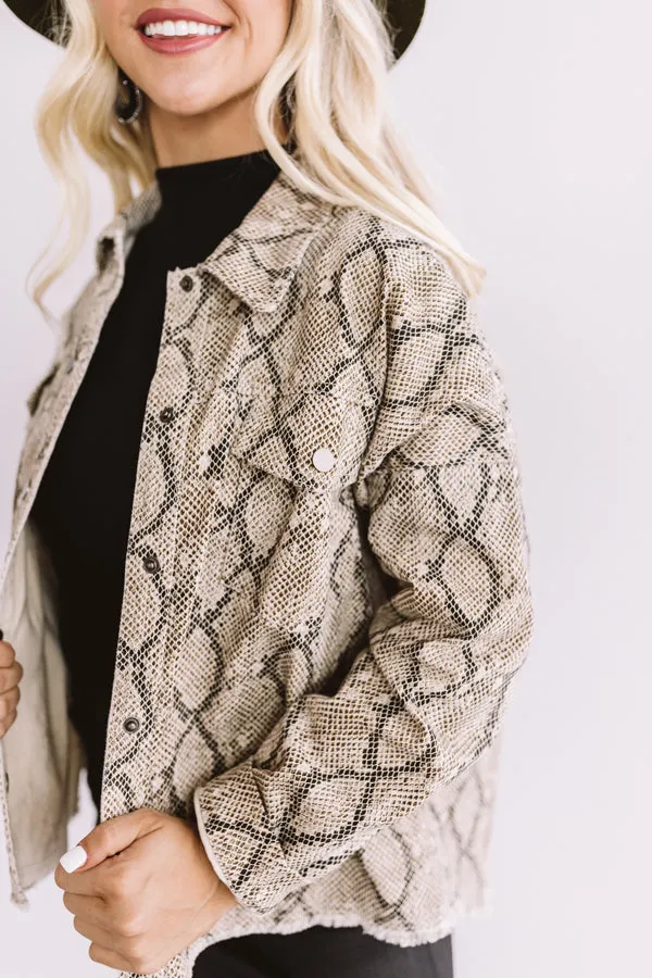 Pop Culture Snake Print Jacket