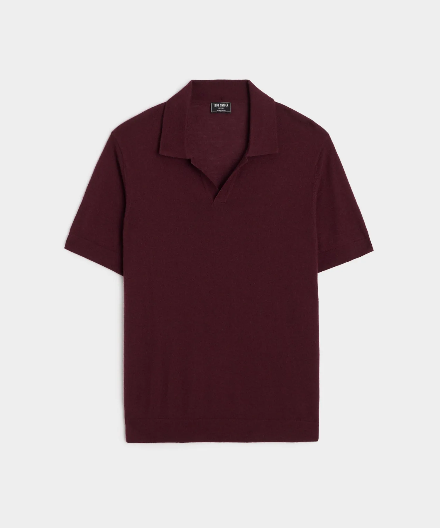 Premium Cashmere Montauk Polo in Maroon