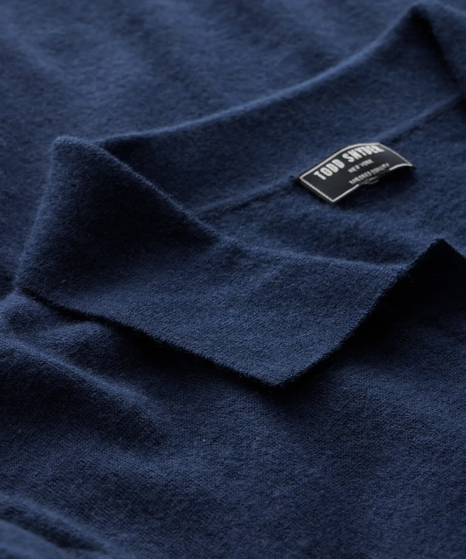 Premium Cashmere Montauk Polo in Navy