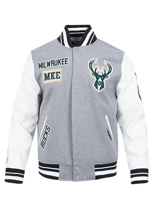 Pro Standard MKE Milwaukee Bucks Wool Varsity Jacket