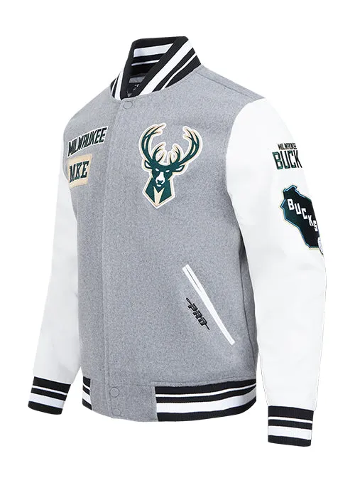 Pro Standard MKE Milwaukee Bucks Wool Varsity Jacket