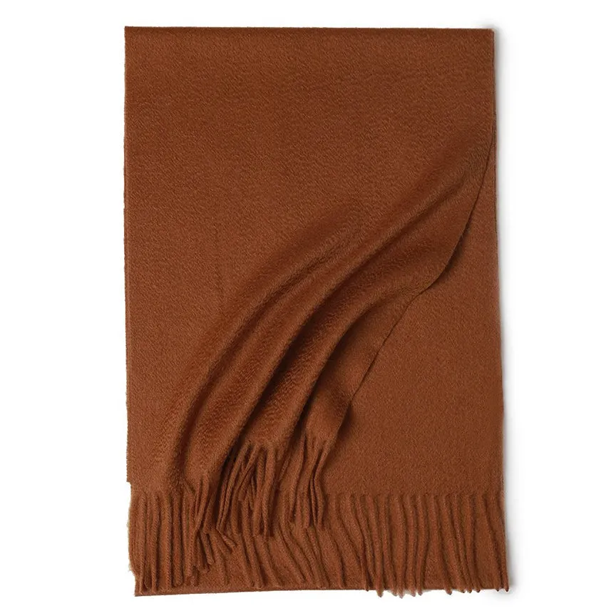 Pure Woolen Shawl Scarves - Bronze