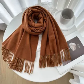 Pure Woolen Shawl Scarves - Bronze