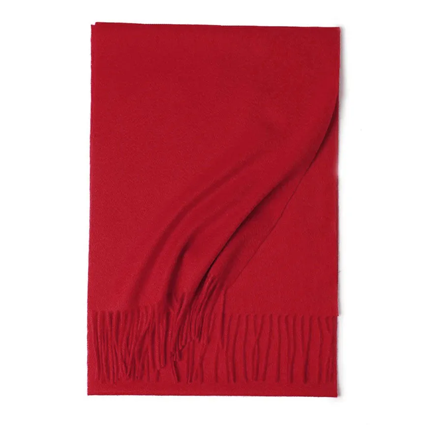 Pure Woolen Shawl Scarves - Cherry