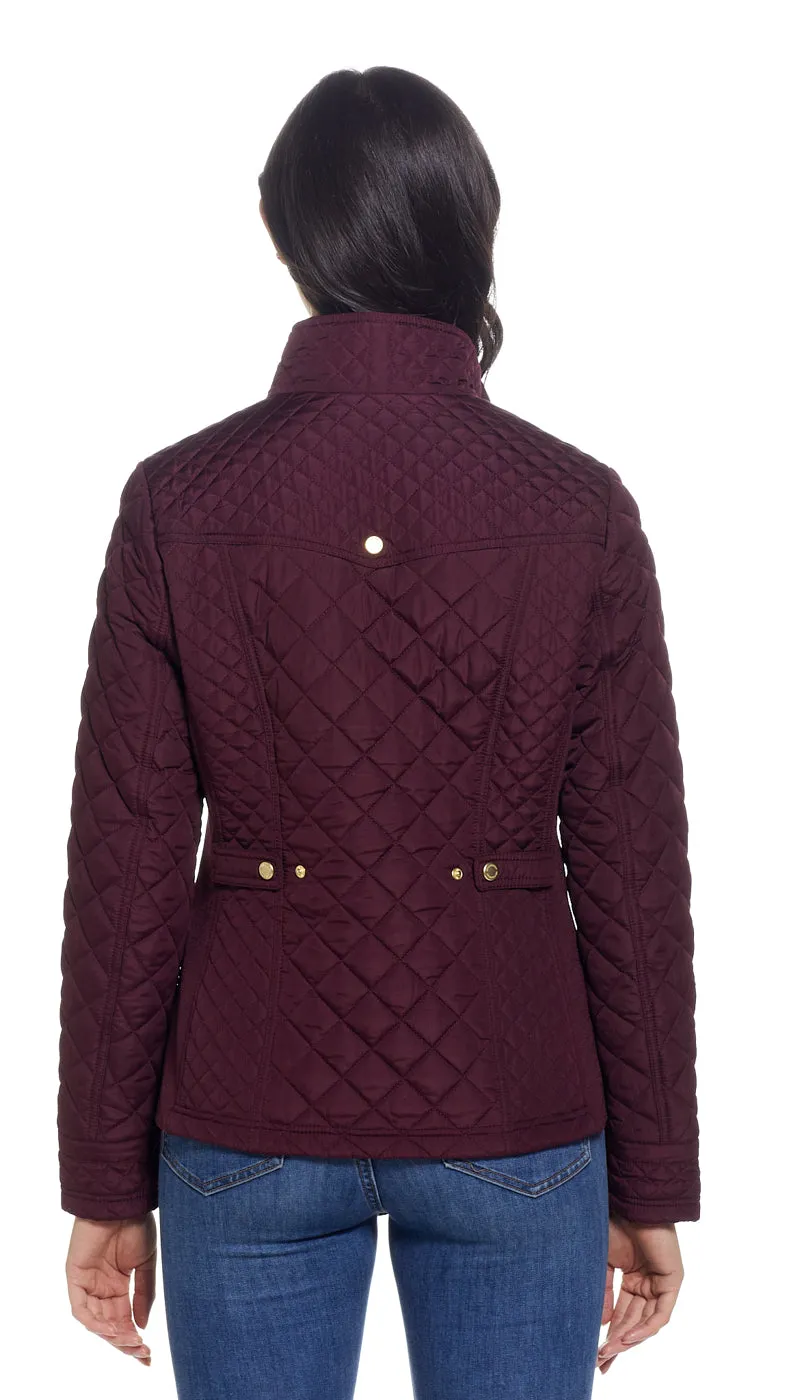 QUILTED JACKET WITH SIDE STRETCH