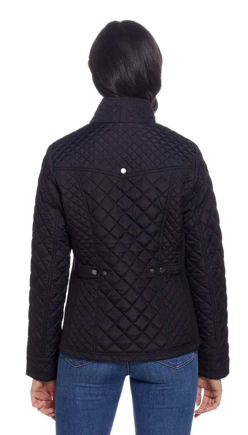 QUILTED JACKET WITH SIDE STRETCH