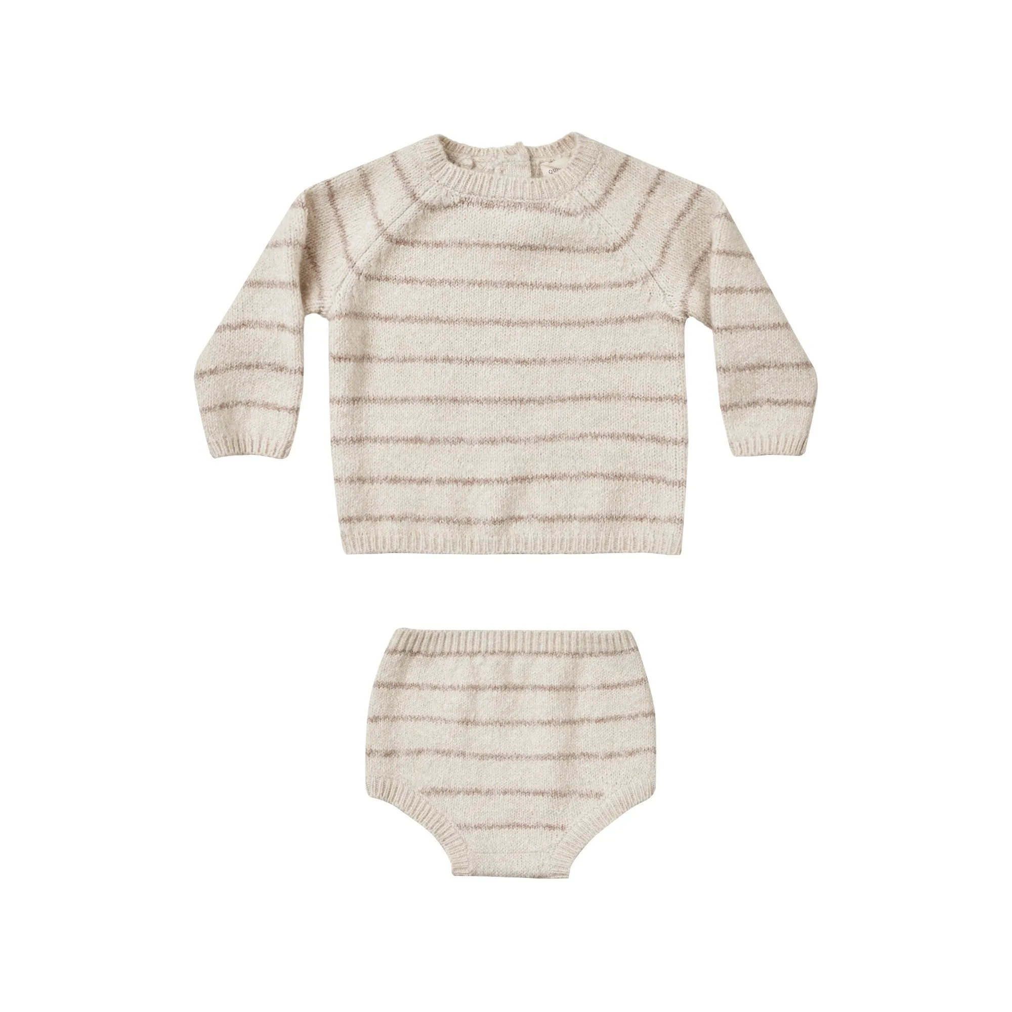 QUINCY MAE - Bailey Knit Set | Heathered Oat Stripe