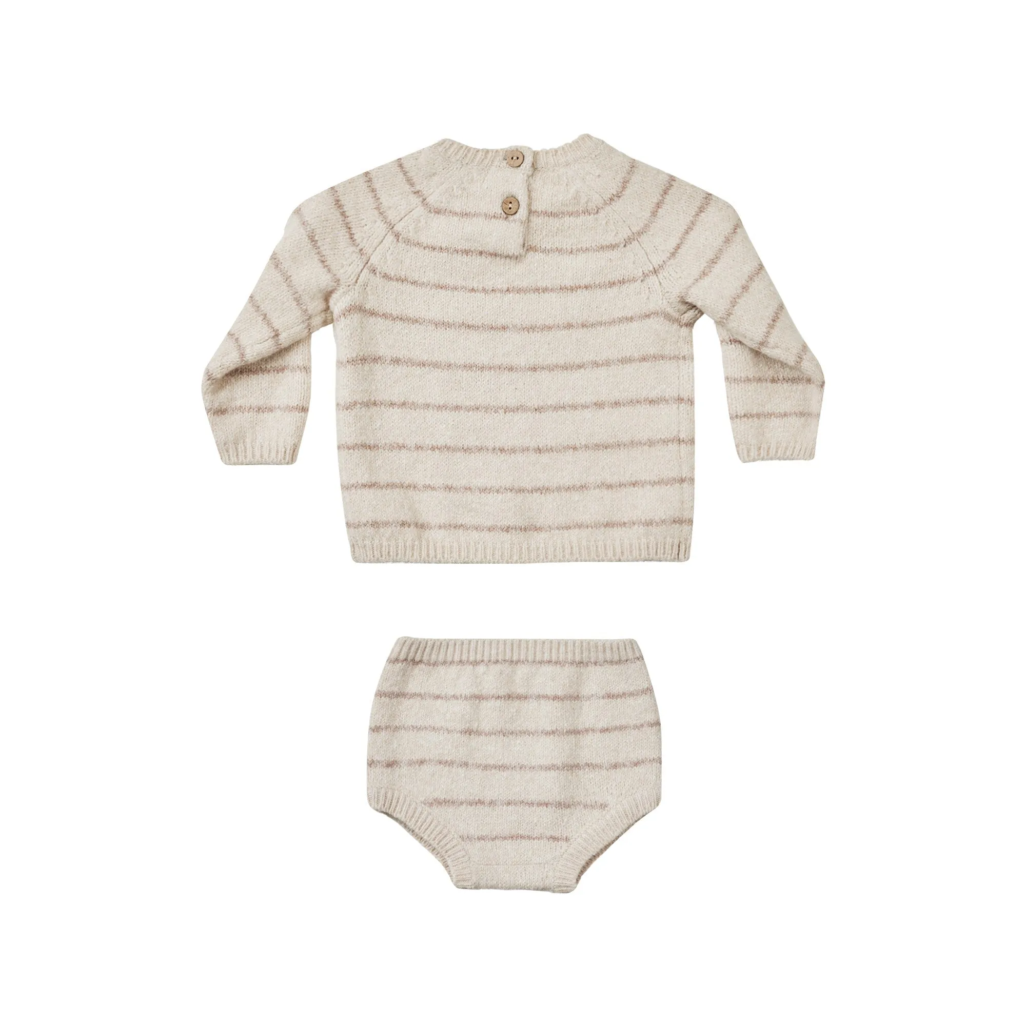 QUINCY MAE - Bailey Knit Set | Heathered Oat Stripe