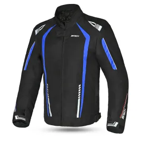 R-Tech Marshal Motorcycle Textile Jacket for Men - Black Blue