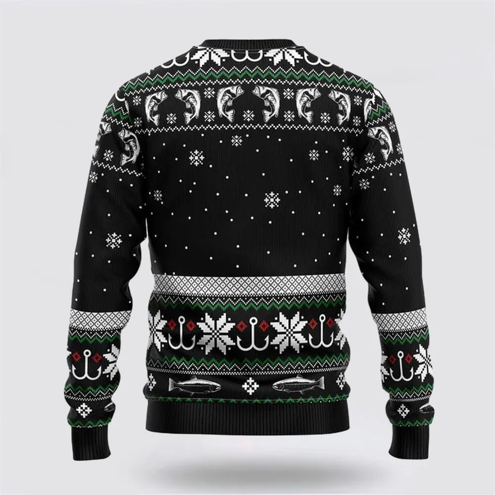 Santa Claus Fishing Ugly Christmas Sweater For Men And Women, Best Gift For Christmas, The Beautiful Winter Christmas Outfit