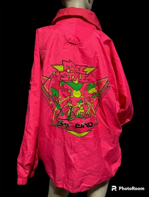 Secondhand/ Vintage Pink Ski Anorak Windbreaker   #W26   Includes AUS Postage