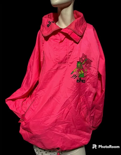 Secondhand/ Vintage Pink Ski Anorak Windbreaker   #W26   Includes AUS Postage