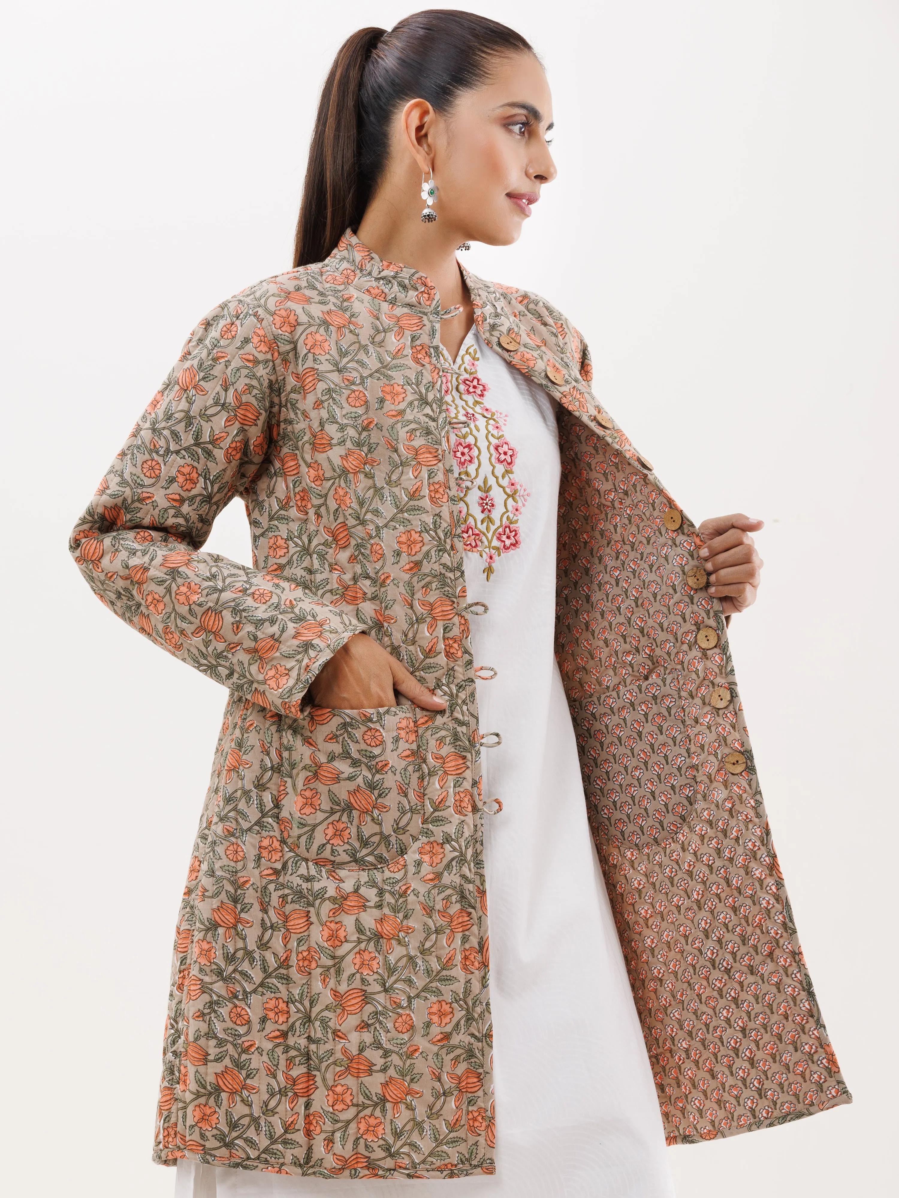 Shishir Aarti Quilted Reversible Jacket