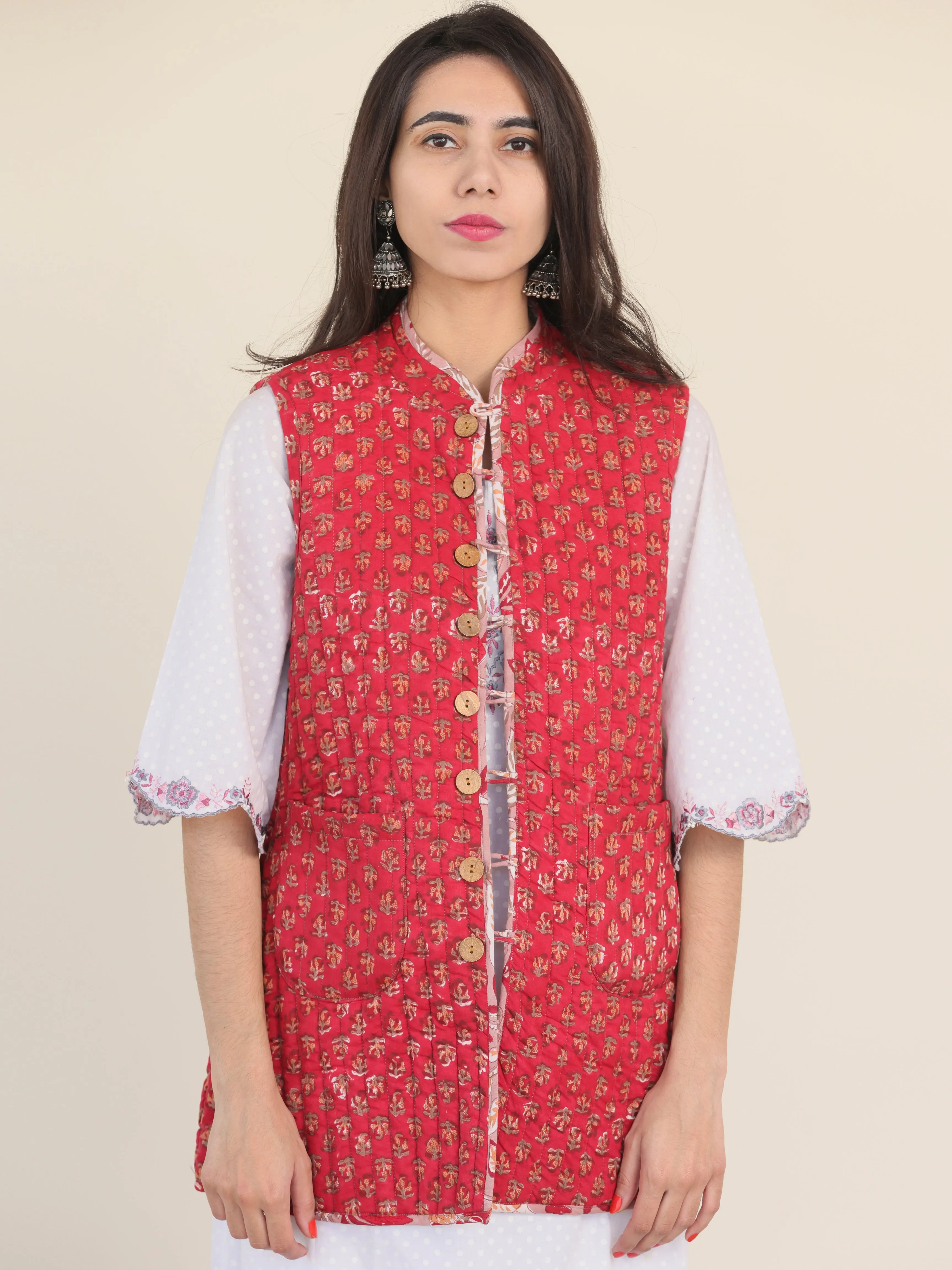 Shishir Nisha Quilted Reversible Sleeveless Jacket