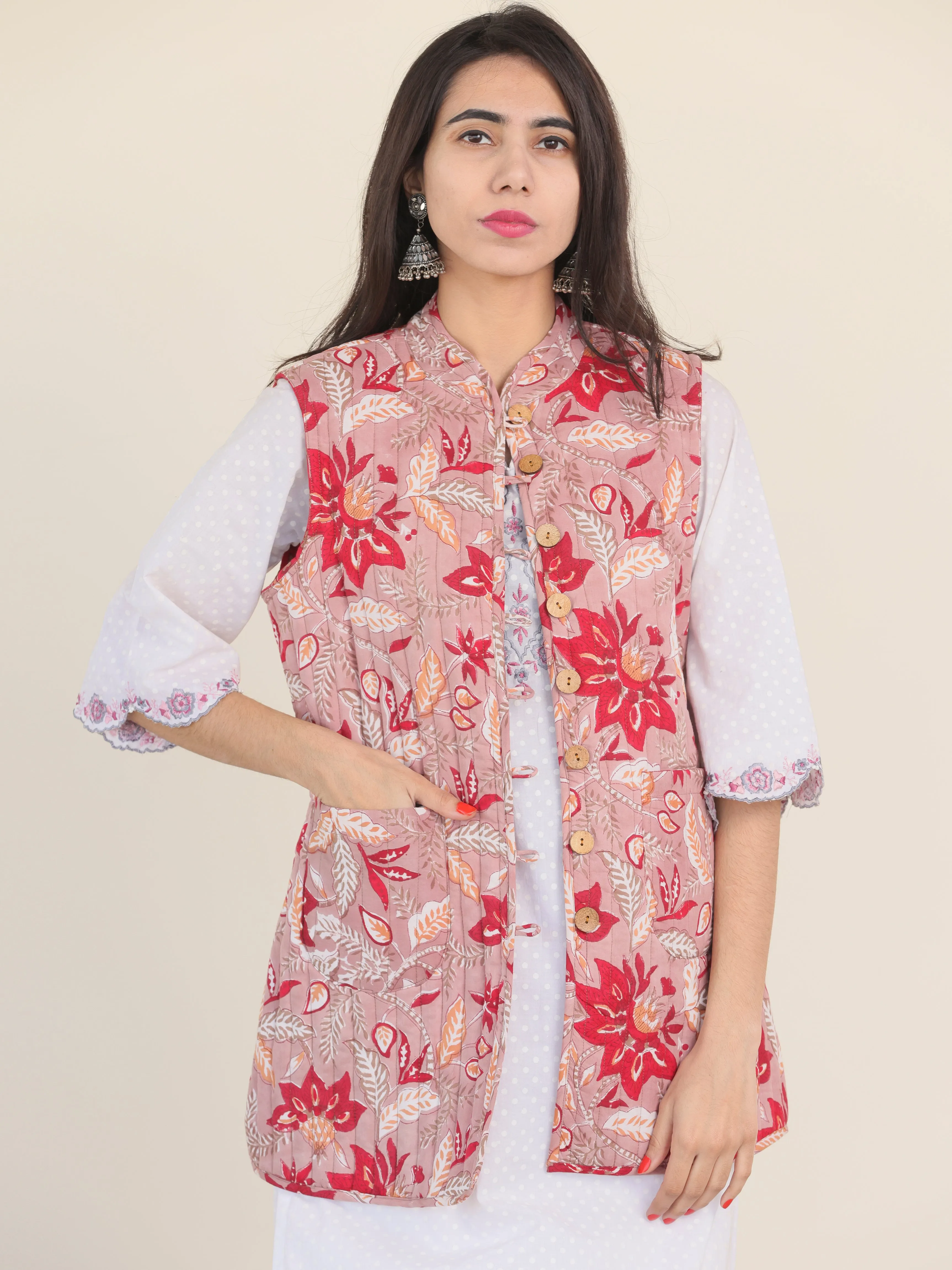 Shishir Nisha Quilted Reversible Sleeveless Jacket