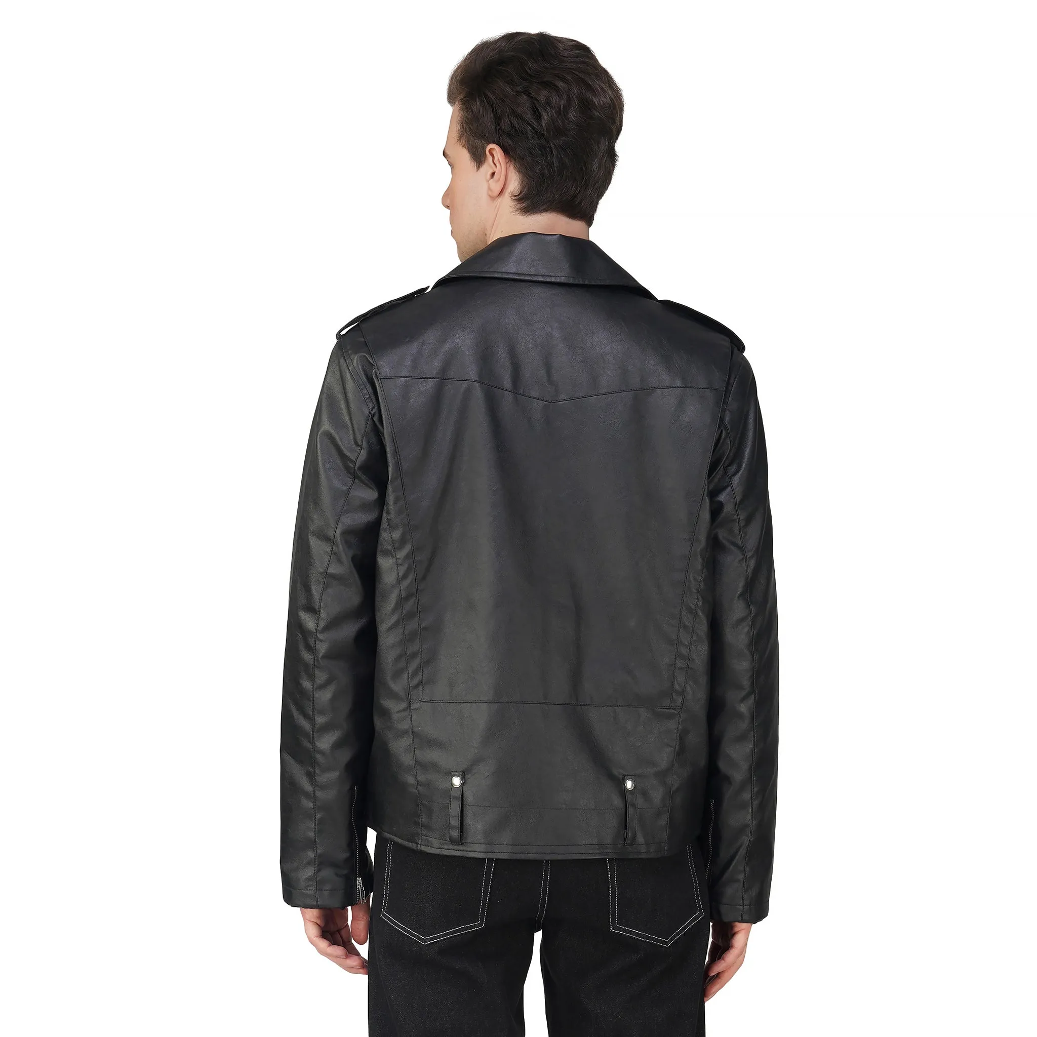 SLAY. Men's Black Faux Leather Jacket