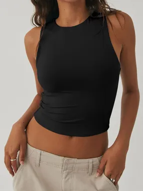 Sleeveless Racerback Crop Top