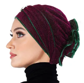 Small Dazzle Hijab Caps available in Purple or Magenta