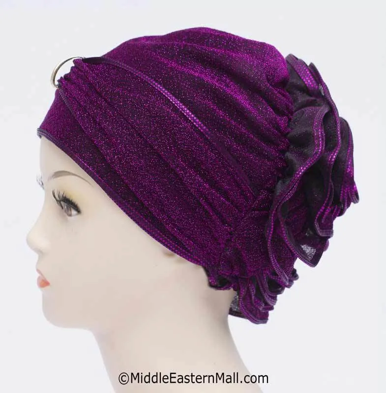 Small Dazzle Hijab Caps available in Purple or Magenta