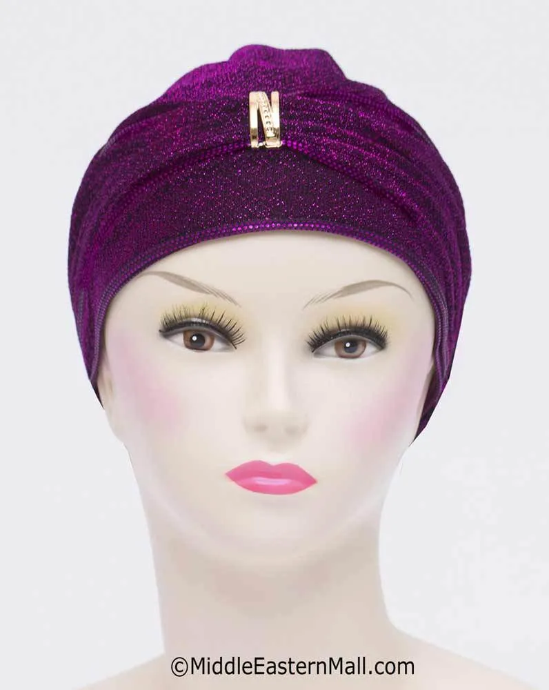 Small Dazzle Hijab Caps available in Purple or Magenta