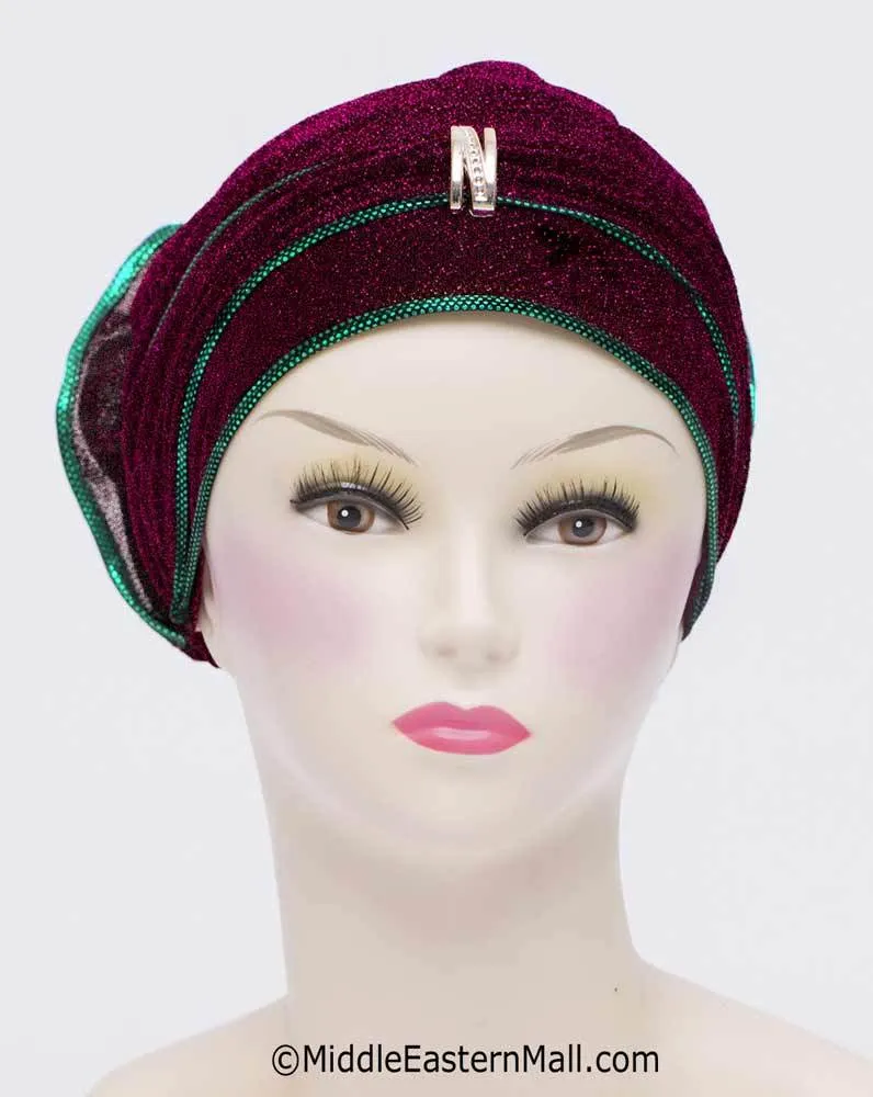 Small Dazzle Hijab Caps available in Purple or Magenta