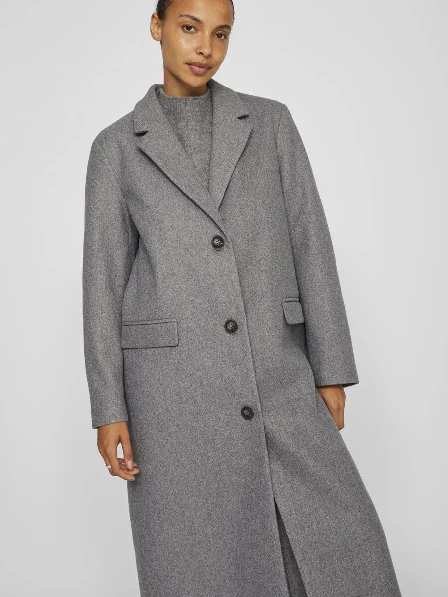 Solo Long Coat (Medium Grey/Melange)