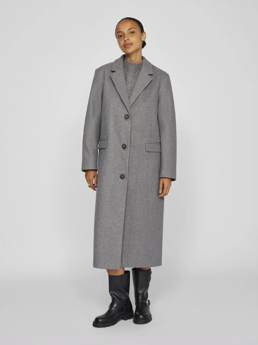 Solo Long Coat (Medium Grey/Melange)