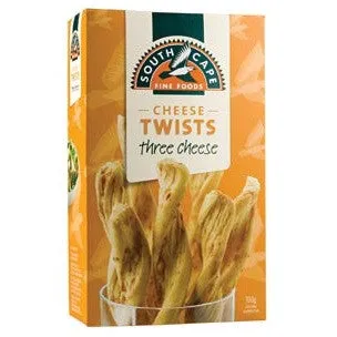 South Cape Cheese Twists Three Cheese 100g