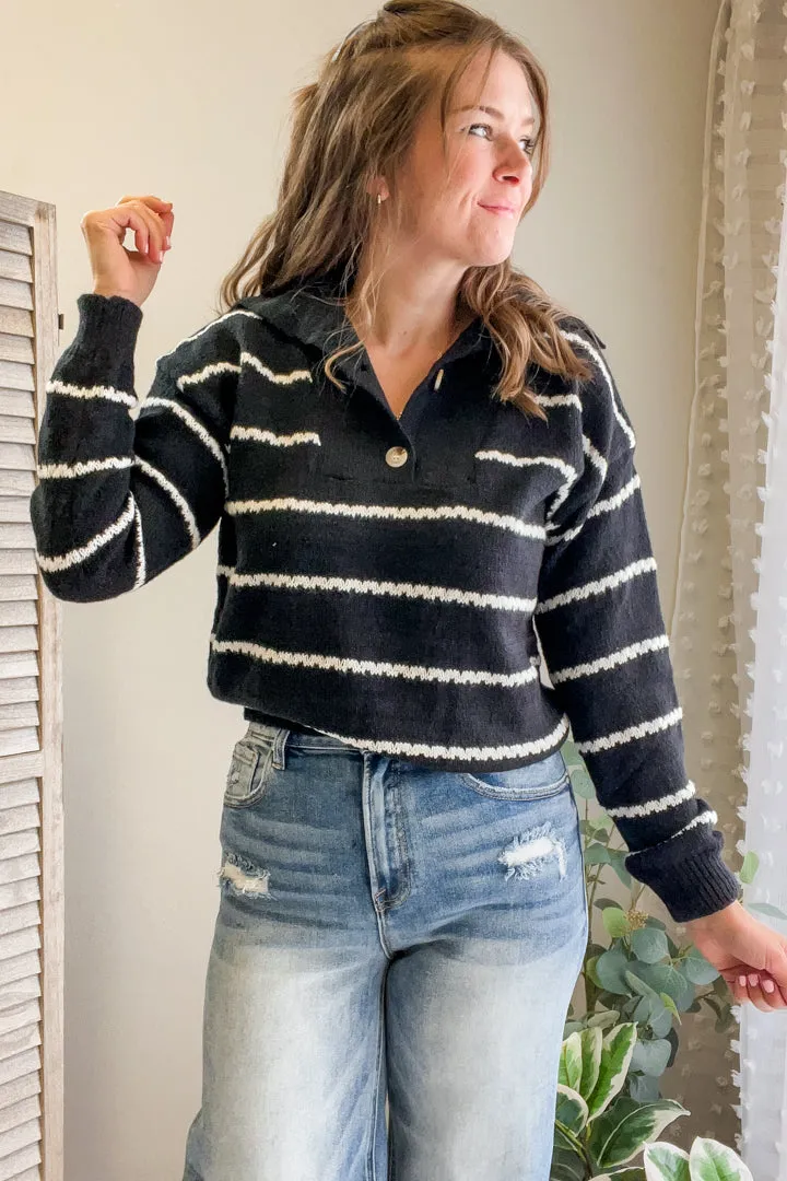 Striped Collar Sweater