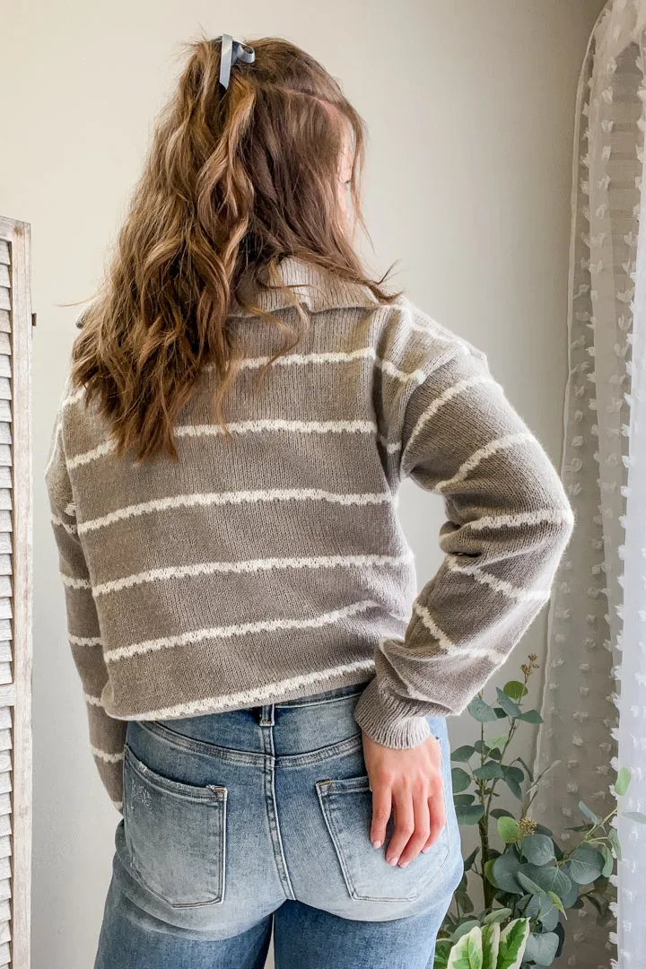 Striped Collar Sweater