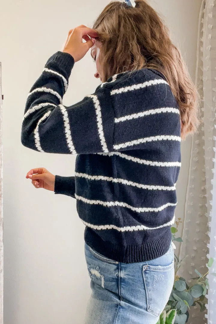 Striped Collar Sweater