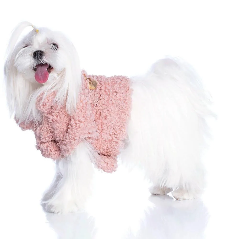 Teddy Biker Dog Coat Pink