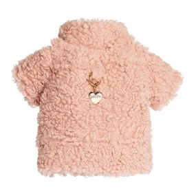 Teddy Biker Dog Coat Pink