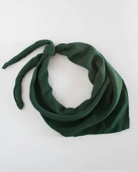 'The Classic' Washable Silk Scarf in Moss