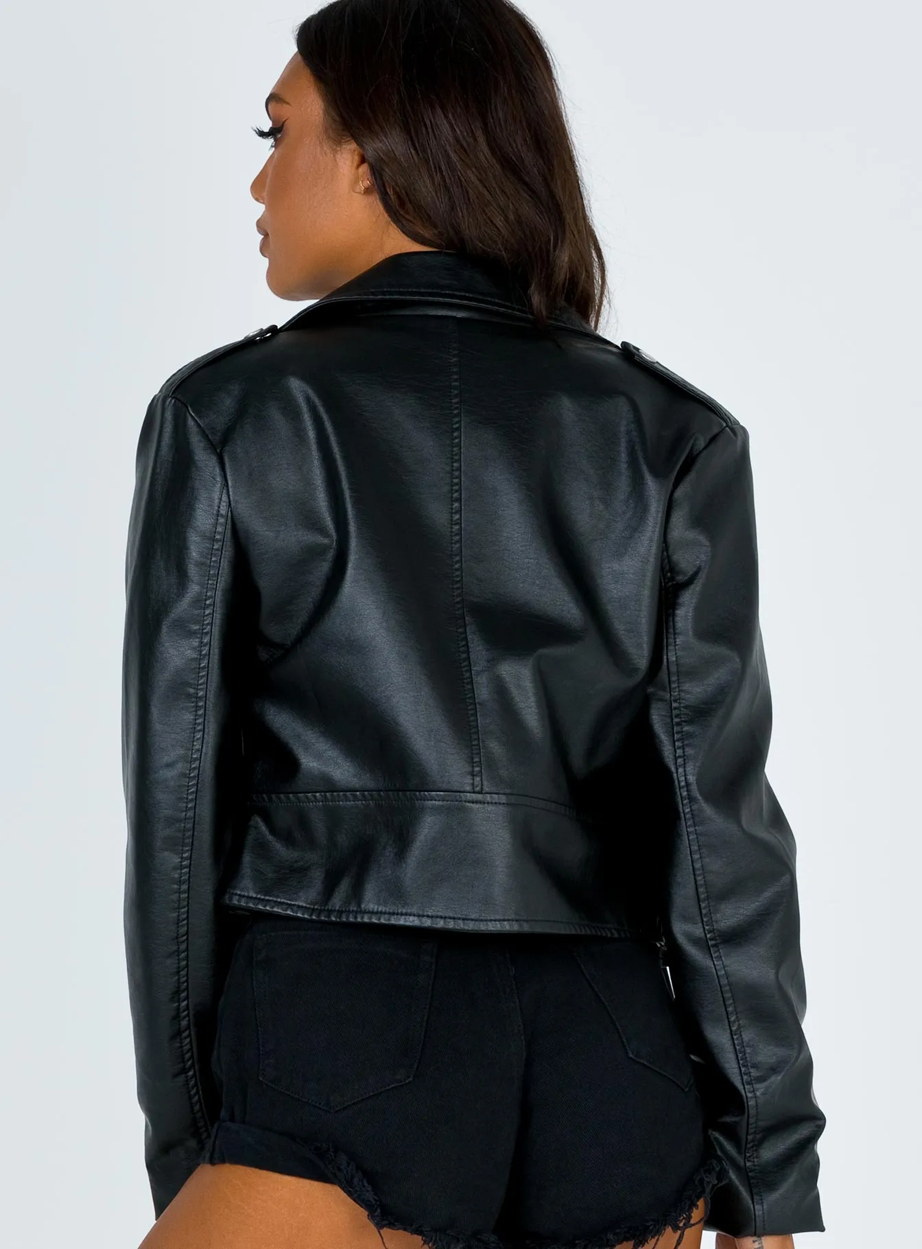 The Zeppelin Faux Leather Jacket Black